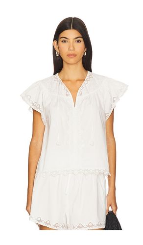 Effie Flutter Sleeve Top in White. - size 0 (also in 2, 4, 6) - Ulla Johnson - Modalova