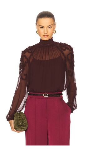 Magdalena Long Sleeve Blouse in Burgundy. - size 00 (also in 12, 2, 8) - Ulla Johnson - Modalova
