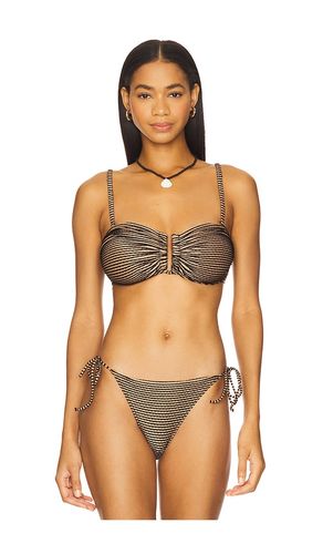 Santorini Scalloped Bikini Top in Brown. - size M (also in S, XS) - Ulla Johnson - Modalova