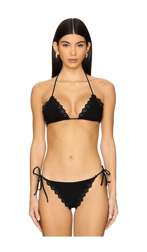 Cefalu Bikini Top in Black. - size M (also in S, XS) - Ulla Johnson - Modalova