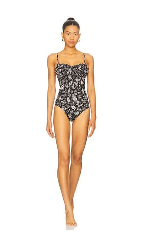 Dalila Ruched Maillot One Piece Swimsuit in Black. - size M (also in S, XS) - Ulla Johnson - Modalova