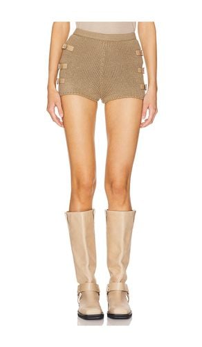 Knitted Buckle Shorts in Tan. - size L (also in M, S, XL, XS) - Understated Leather - Modalova