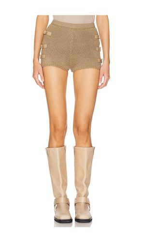 Knitted Buckle Shorts in Tan. - size M (also in XS) - Understated Leather - Modalova