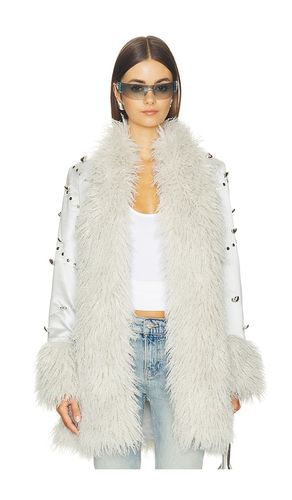 Heart Charm Coat in Metallic , grey. - size L (also in M, S, XS) - Understated Leather - Modalova