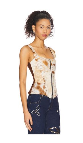 X REVOLVE Cowhide Bustier in Ivory,Brown. - size M (also in S, XL, XS) - Understated Leather - Modalova