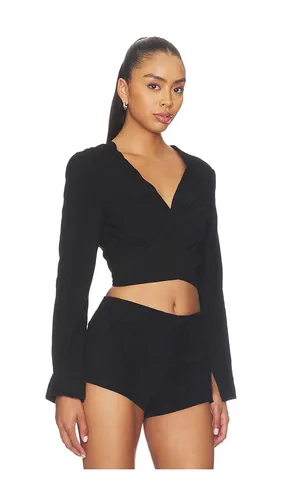 X REVOLVE Long Sleeve Wrap Top in . Size M. Also in S - Understated Leather - Modalova