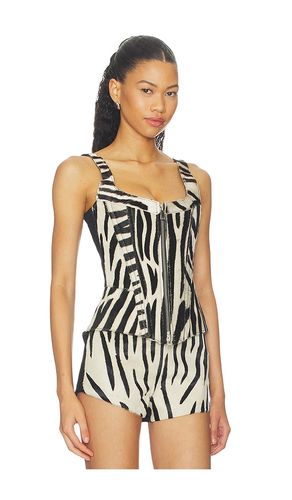 X REVOLVE Zebra Bustier Top in & White. - size M (also in XS) - Understated Leather - Modalova