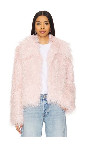 Faux Fur Saint Tropez Coat in Blush. - size L (also in M, XS) - Unreal Fur - Modalova