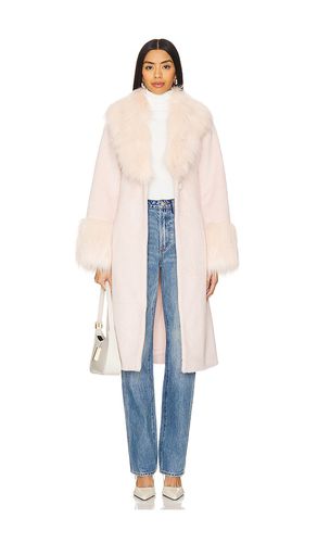 Abrigo faux fur paris en color rubor talla L en - Blush. Talla L (también en M, S) - Unreal Fur - Modalova