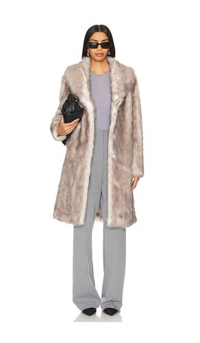 Abrigo elixir faux fur en color gris talla L en & - . Talla L (también en M, S) - Unreal Fur - Modalova