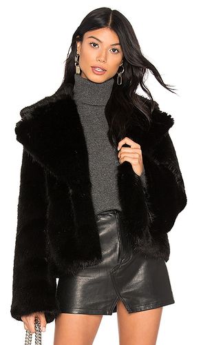 Madam Butterfly Faux Fur Jacket in Black. - size L (also in M, XL, XS) - Unreal Fur - Modalova