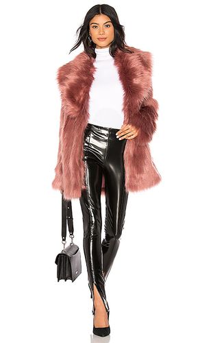 Premium Rose Faux Fur Jacket in Rose. - size L (also in M, S, XL) - Unreal Fur - Modalova