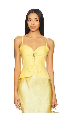 Josie Linen Top in Yellow. - size L (also in M, XS) - Usisi Sister - Modalova