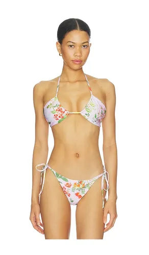 Plunge Tie-back Bikini Top in Multi. - size L (also in M, S, XL, XS) - Verandah - Modalova