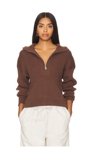 Janie Half Zip Knit Sweater in Brown. - size L (also in M, S, XS) - Varley - Modalova