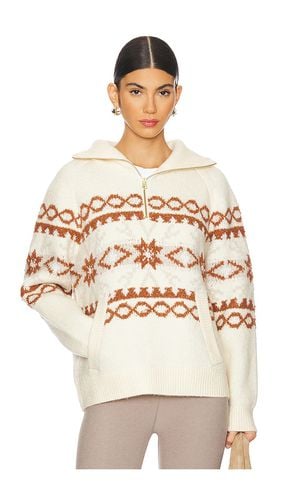 Sudadera con cremallera cai fairisle en color beige talla L en - Beige. Talla L (también en M, S, XS) - Varley - Modalova