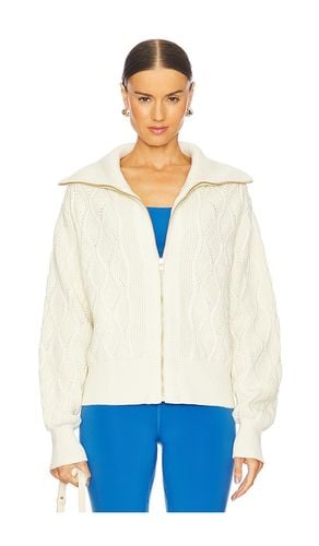 Lando Full Zip Knit Sweater in Cream. - size L (also in M, S, XL, XS) - Varley - Modalova