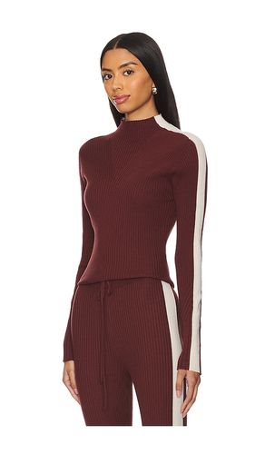 Wilshire Mock Neck Knit Top in Burgundy. - size L (also in M, XL, XS) - Varley - Modalova