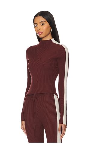 Wilshire Mock Neck Knit Top in Burgundy. - size L (also in S, XL) - Varley - Modalova