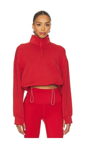 Sian Cropped Half Zip Midlayer in Red. - size L (also in M, S, XS) - Varley - Modalova