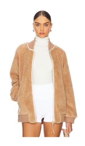 Ella Longline Sherpa Bomber in Brown. - size L (also in M) - Varley - Modalova