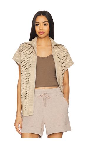 Gianna Zip Through Vest in Beige. - size M (also in S, XL) - Varley - Modalova
