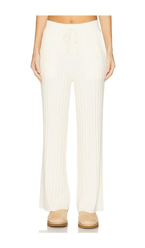 Simeon Wide Rib Knit Trouser in Ivory. - size M (also in XL, XS) - Varley - Modalova