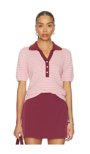 Wren Knit Polo Top in Mauve,Burgundy. - size S (also in M) - Varley - Modalova