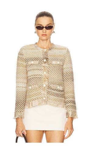 Sariyah Knit Jacket in Beige. - size L (also in M, S, XL, XS) - Veronica Beard - Modalova