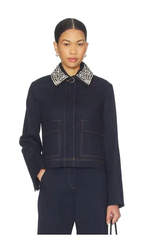 Embellished Barrington Jacket in Blue. - size 4 (also in 6) - Veronica Beard - Modalova