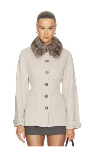 Severine Dickey Coat With Collar in Beige. - size XS (also in S, M, L) - Veronica Beard - Modalova