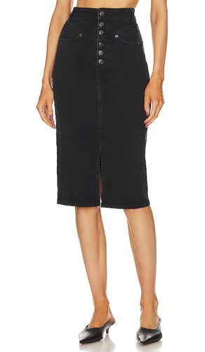 Herron Denim Midi Skirt in Black. - size 10 (also in 6) - Veronica Beard - Modalova