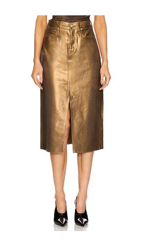 Victoria Midi Skirt in Metallic Gold. - size 00 (also in 10, 12, 14) - Veronica Beard - Modalova