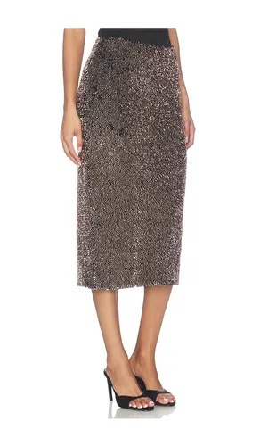 Koa Long Midi Skirt in Metallic Silver. - size 0 (also in 00, 10, 2, 4, 6, 8) - Veronica Beard - Modalova