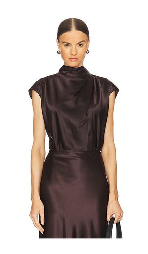 Leilany Top in Chocolate. - size 0 (also in 00, 12, 14, 2, 4, 6, 8) - Veronica Beard - Modalova