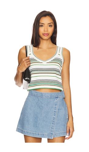 Carlin Knit Tank in White,Green. - size L (also in M, S, XL) - Veronica Beard - Modalova
