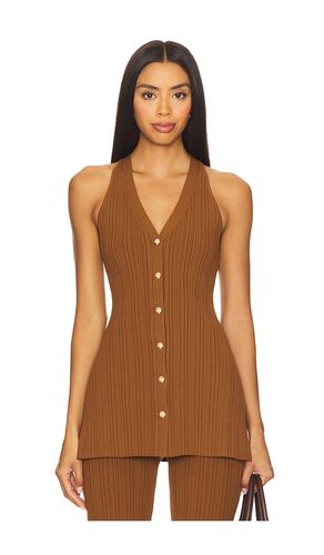 Dax Knit Vest in Brown. - size L (also in M, S) - Veronica Beard - Modalova
