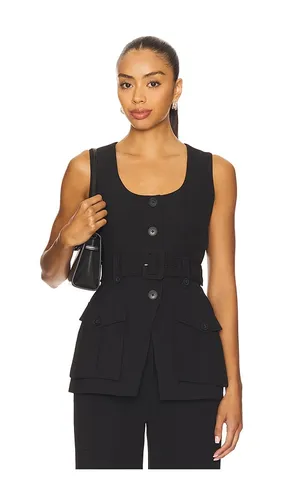 Top chaleco becker en color negro talla 00 (también en 0, 10) - Veronica Beard - Modalova