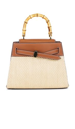 Raffia dash top handle bag in color neutral,tan size all - Veronica Beard - Modalova