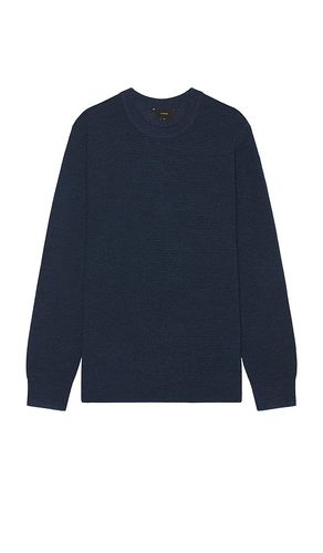 Two Tone Merino Mesh Sweater in Blue. - size L (also in M, S) - Vince - Modalova