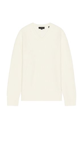 Shaker V-Neck Sweater in Cream. - size L (also in M, S, XL/1X) - Vince - Modalova