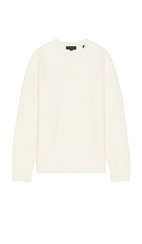 Shaker V-Neck Sweater in Cream. - size L (also in M) - Vince - Modalova