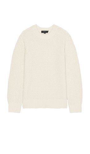 Macro Waffle Crew Sweater in Cream. - size L (also in M, S, XL/1X) - Vince - Modalova