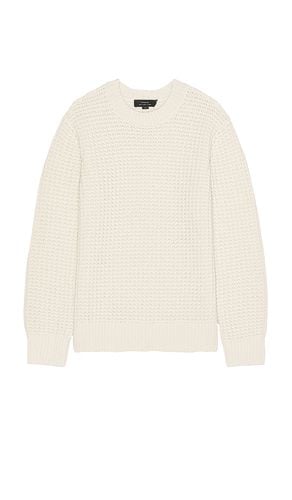 Macro Waffle Crew Sweater in Cream. - size L (also in XL/1X) - Vince - Modalova