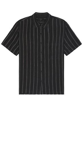 Moonbay Stripe Short Sleeve Shirt in Black. - size L (also in M) - Vince - Modalova