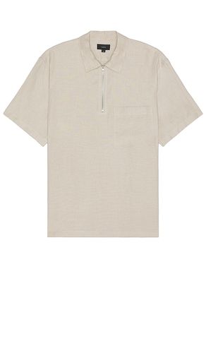 Hemp Quarter Zip Polo in Nude. - size M (also in S) - Vince - Modalova