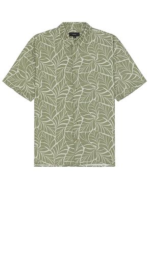 Knotted Leaves Short Sleeve Shirt in Olive. - size L (also in M, S, XL/1X) - Vince - Modalova