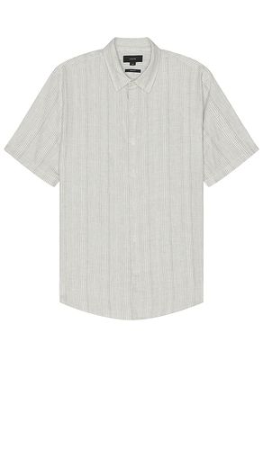 Shadow Stripe Short Sleeve Shirt in White. - size L (also in M, XL/1X) - Vince - Modalova