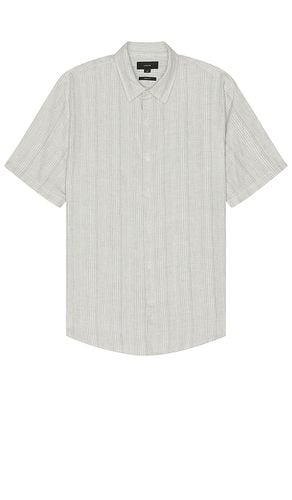 Shadow Stripe Short Sleeve Shirt in White. - size M (also in S) - Vince - Modalova