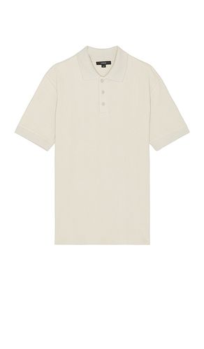 Varigated Texture Short Sleeve Polo in Cream. - size L (also in S, XL/1X) - Vince - Modalova